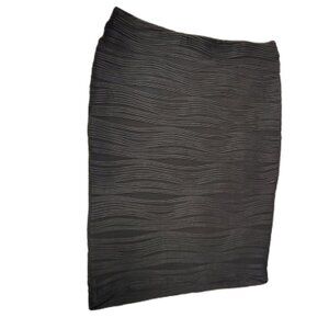 Black Ribbed Stretchy Skirt Size L